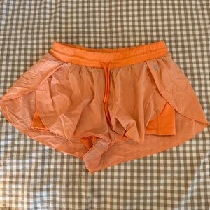 FP Movement by Free People Bright Orange Layered Athletic Shorts